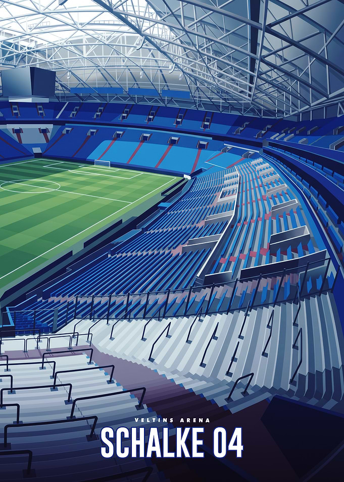 Veltins Arena Schalke 04 Stadium Poster
