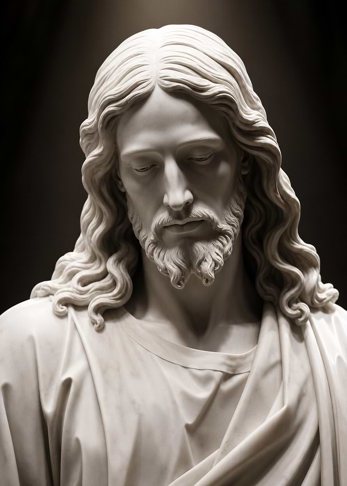 Marble Bust of Jesus Christ