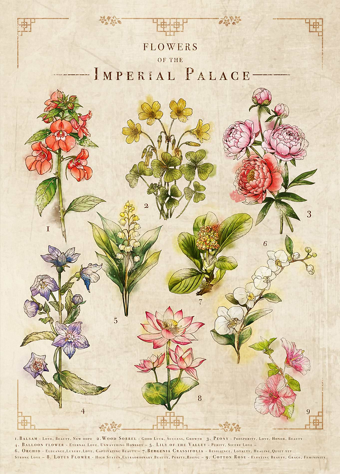 Imperial Palace Blooms: A Floral Compendium