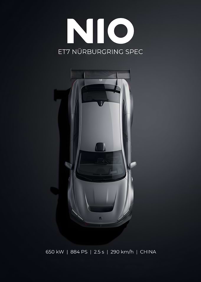 NIO ET7 Nürburgring Spec Poster
