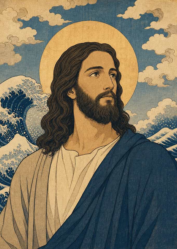 Jesus Christ Ukiyo-e Style Portrait