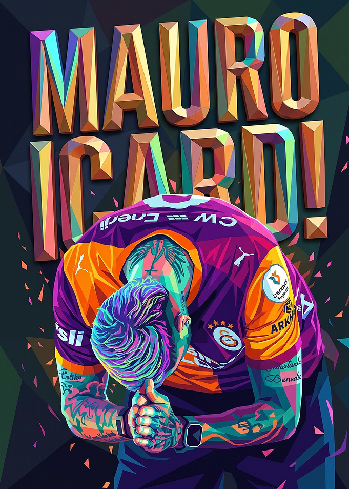 Mauro Icardi Galatasaray Low Poly Art