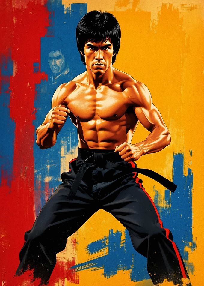 Bruce Lee Martial Arts Portrait