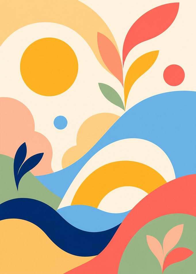 Abstract Minimalist Nature Landscape Art