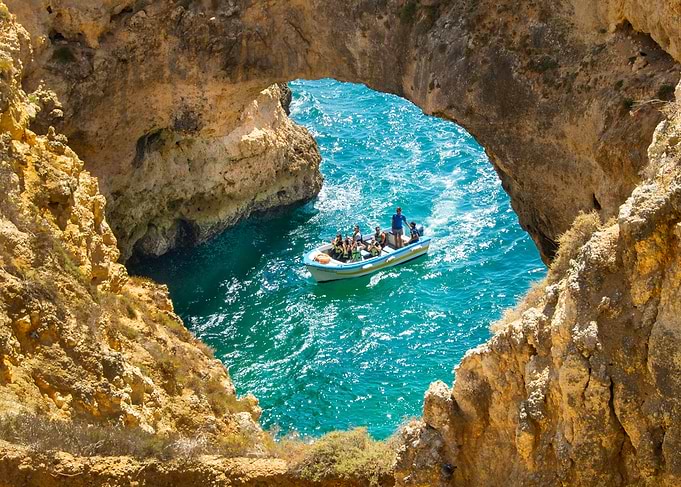 Boat Tour Through Algarve Sea Cave