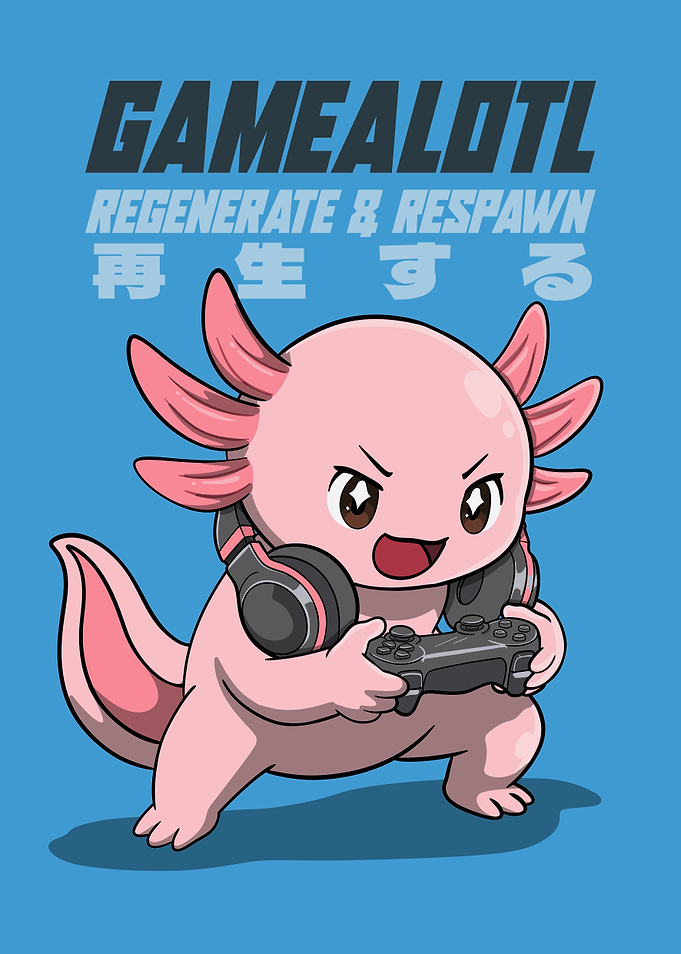 Gaming Axolotl Regenerate and Respawn