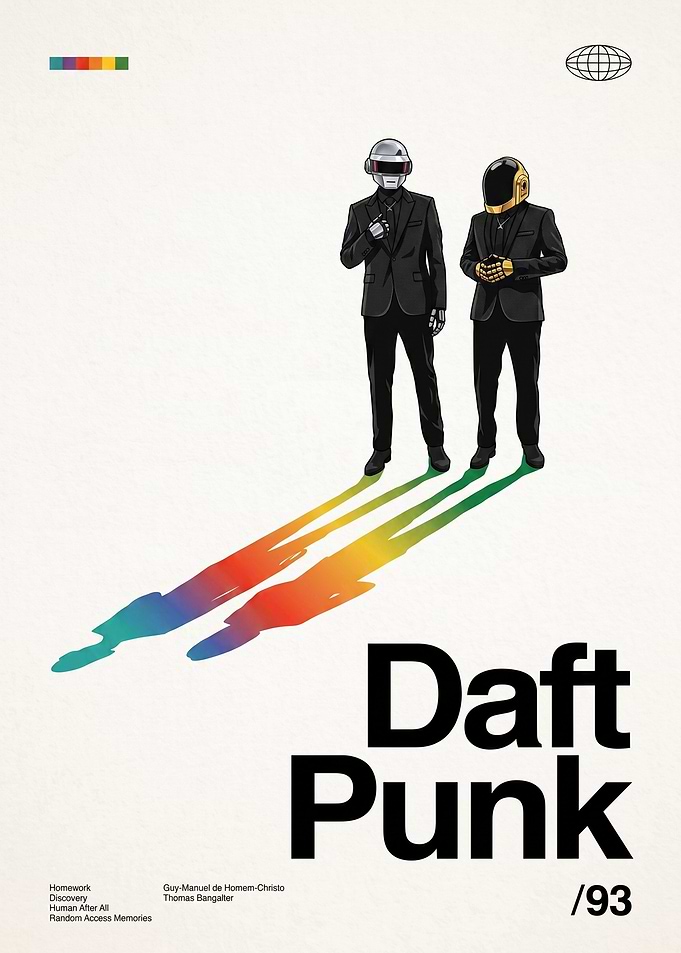 Daft Punk Minimalist Art