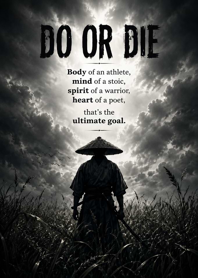 Do or Die Samurai Motivational Poster