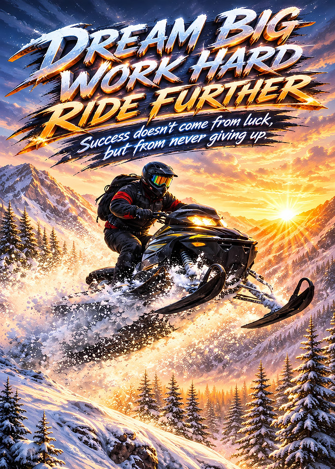 Snowmobile Motivational Poster