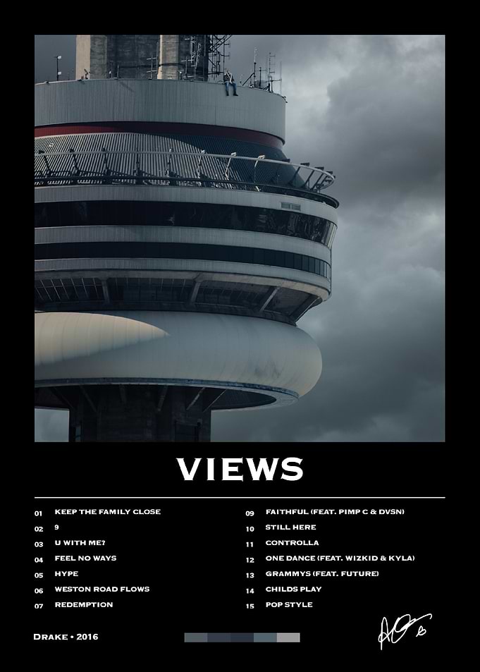 Drake Views Album Cover Poster