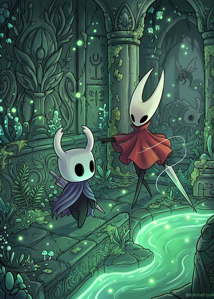 The Knight and Hornet in Greenpath