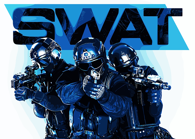 SWAT Team Tactical Unit Illustration