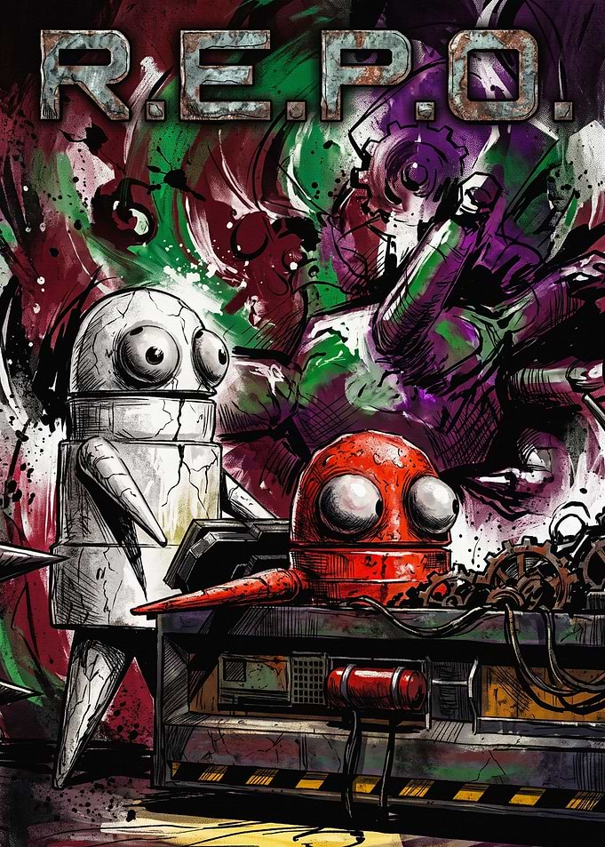 R.E.P.O. Robot Comic Art