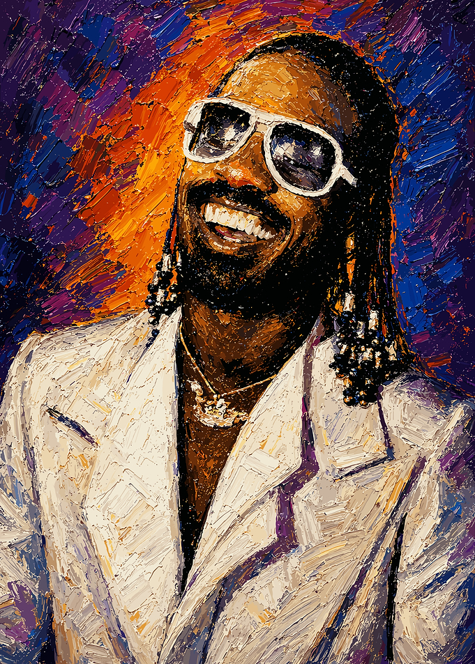 stevie wonder oil painting