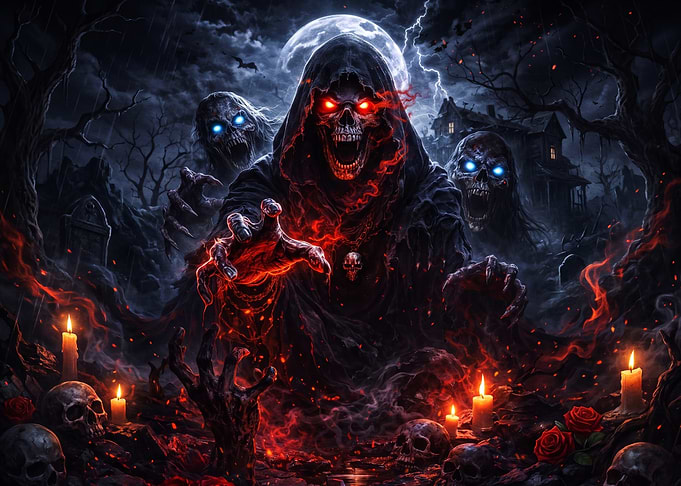 Grim Reaper and Undead Spirits