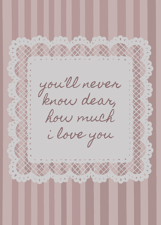 Romantic Vintage Love Quote Lace Wall Art