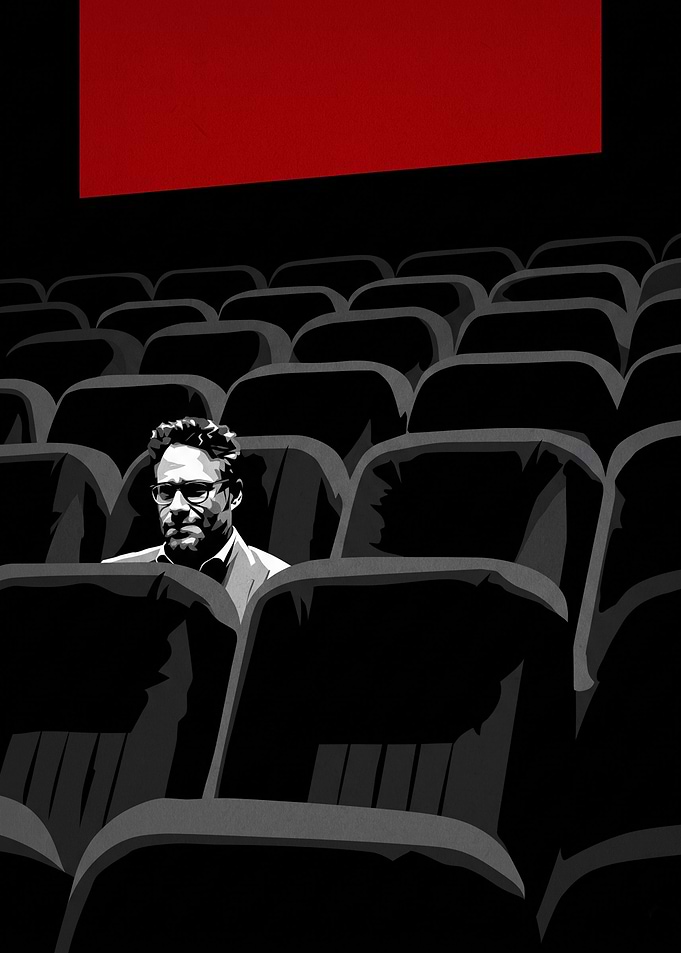 Seth Rogen in a Movie Theater