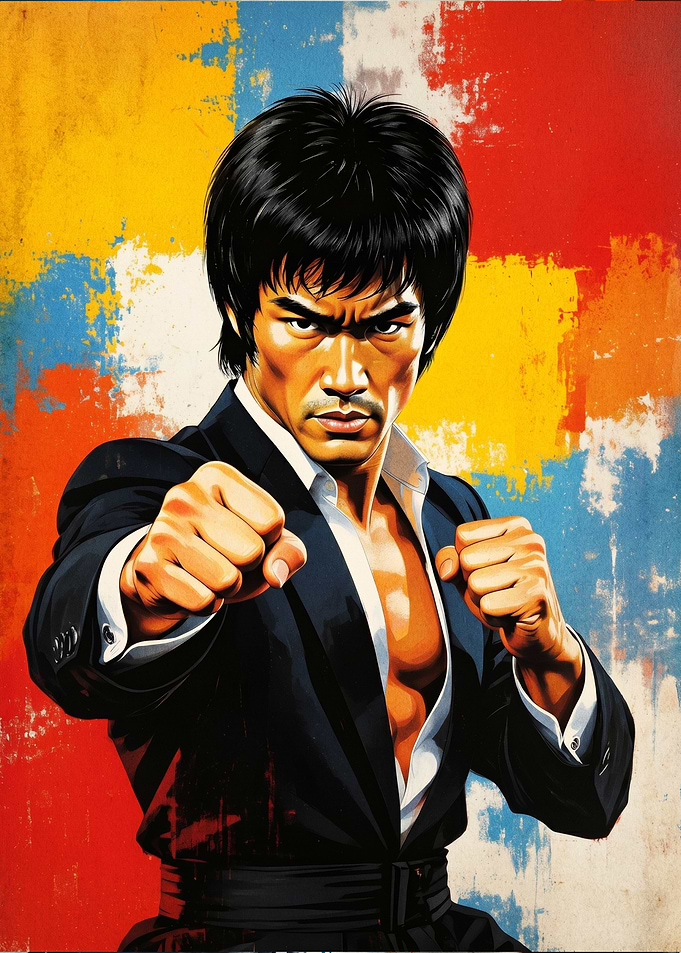 Bruce Lee Martial Arts Portrait