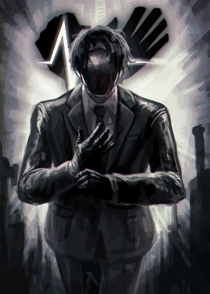 Mysterious Man in Suit Digital Art