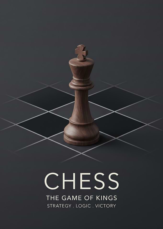Minimalist Chess King Poster