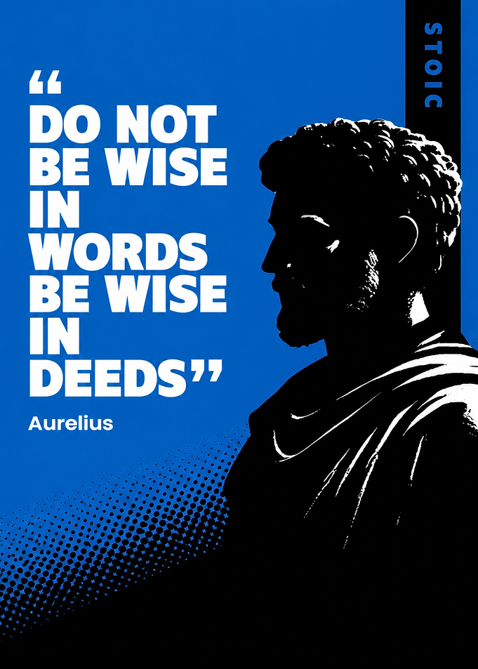 Marcus Aurelius Stoic Quote Poster