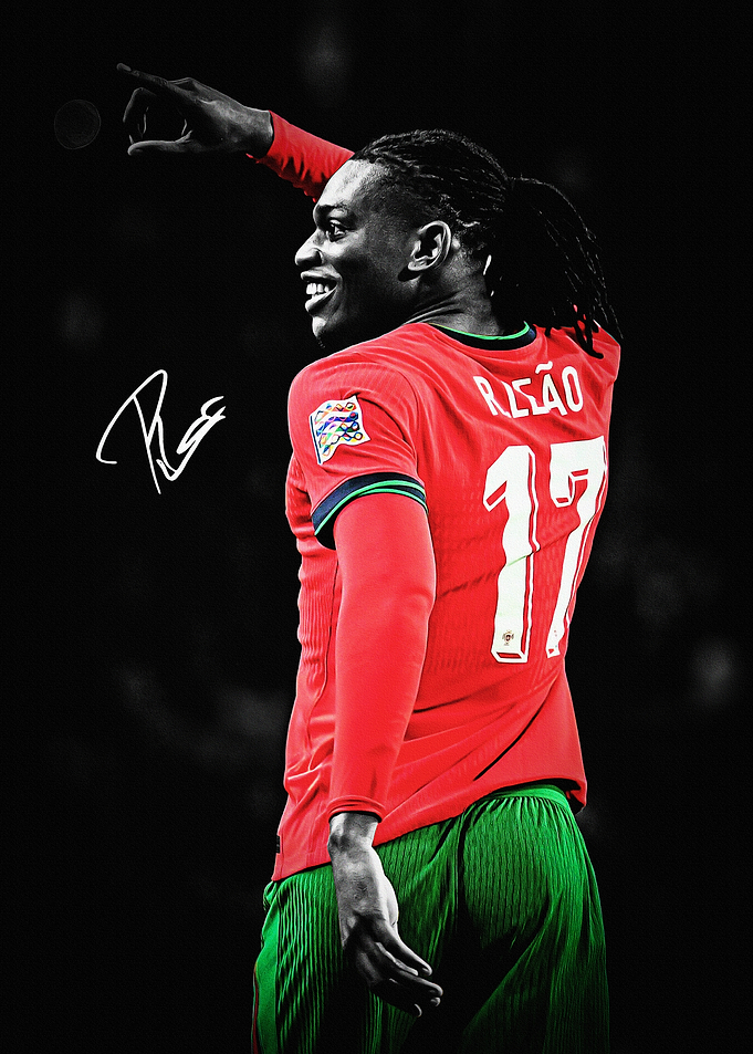 Rafael Leao Portugal Soccer Art