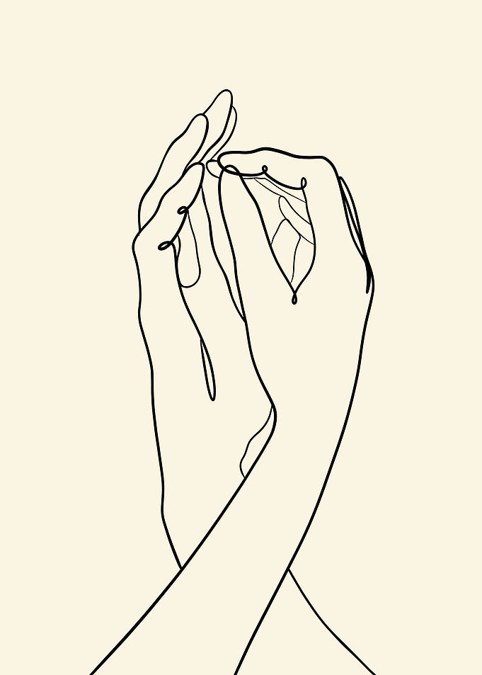 Minimalist Line Art Hands