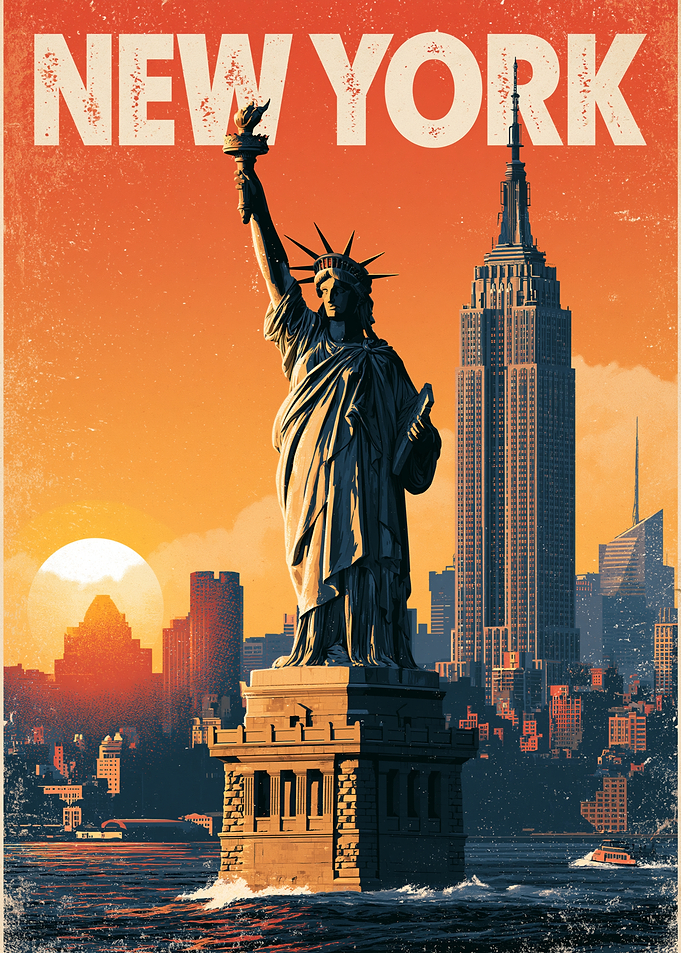 Vintage New York City Travel Poster