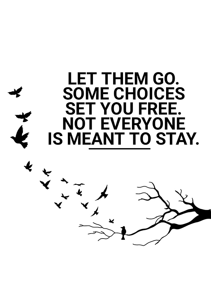 Inspirational Quote with Birds and Tree