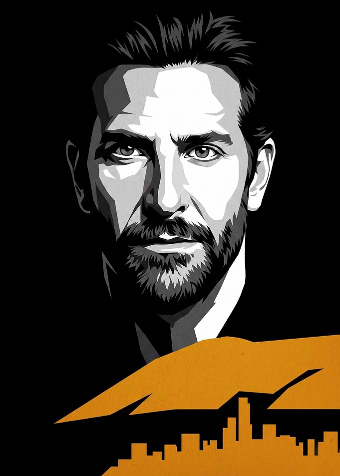 Bradley Cooper Minimalist Portrait