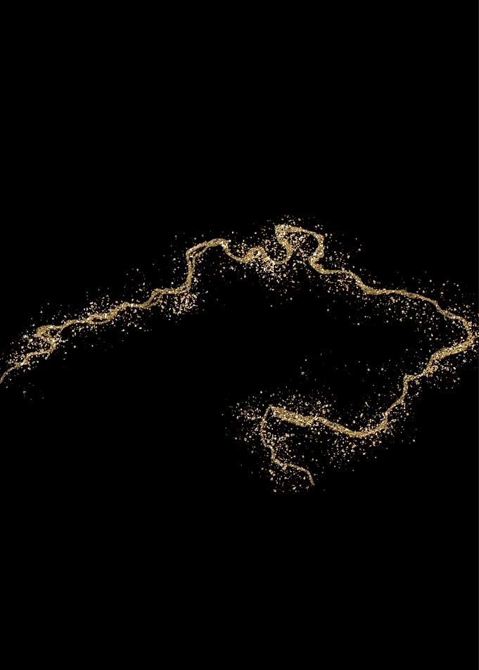 Golden Glitter Dust Swirl