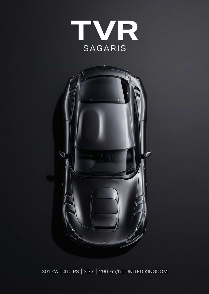TVR Sagaris Minimalist Car Poster
