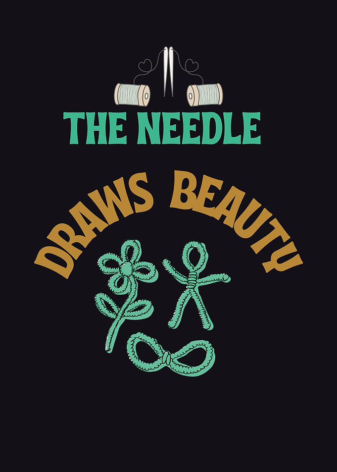 The Needle Draws Beauty Embroidery Design