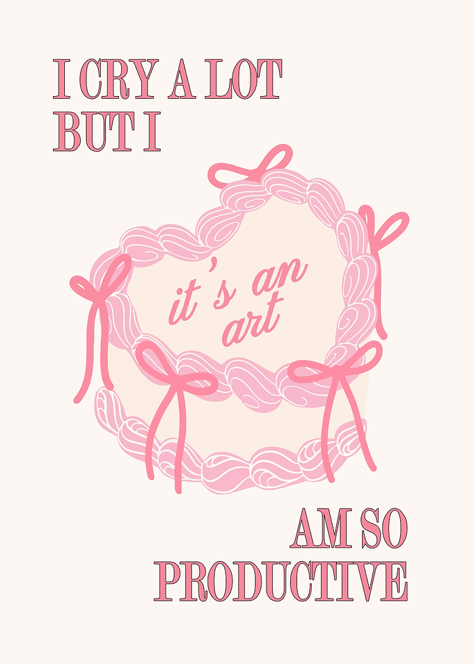 Productive Crying Heart Art Poster
