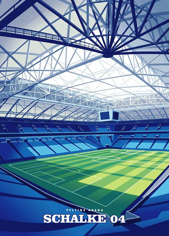 Veltins Arena Schalke 04 Stadium Poster