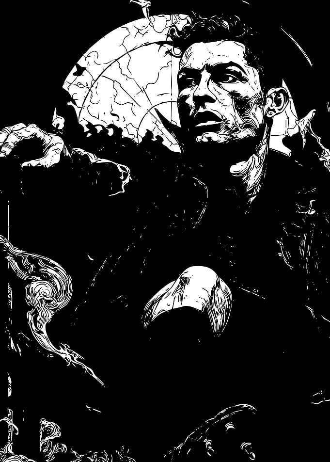 Cristiano Ronaldo Black and White Portrait