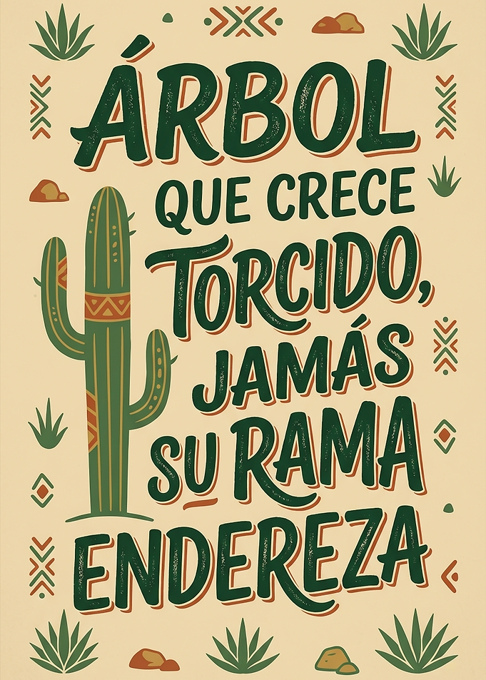 Spanish Proverb Cactus Wall Art