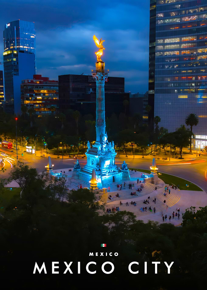Angel of Independence at Night