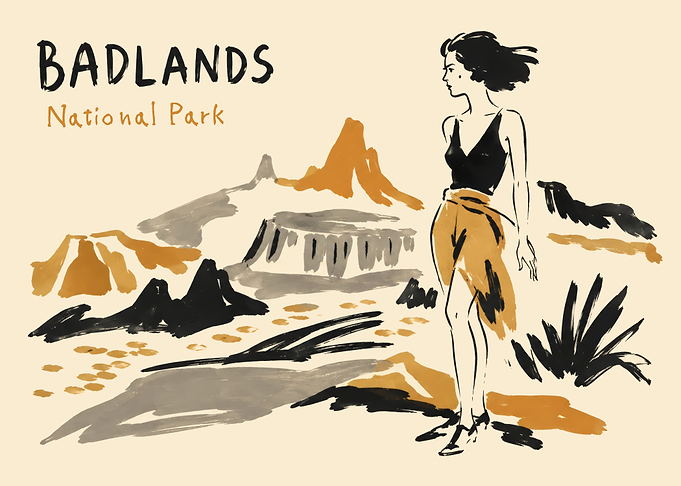 Badlands National Park Vintage Poster