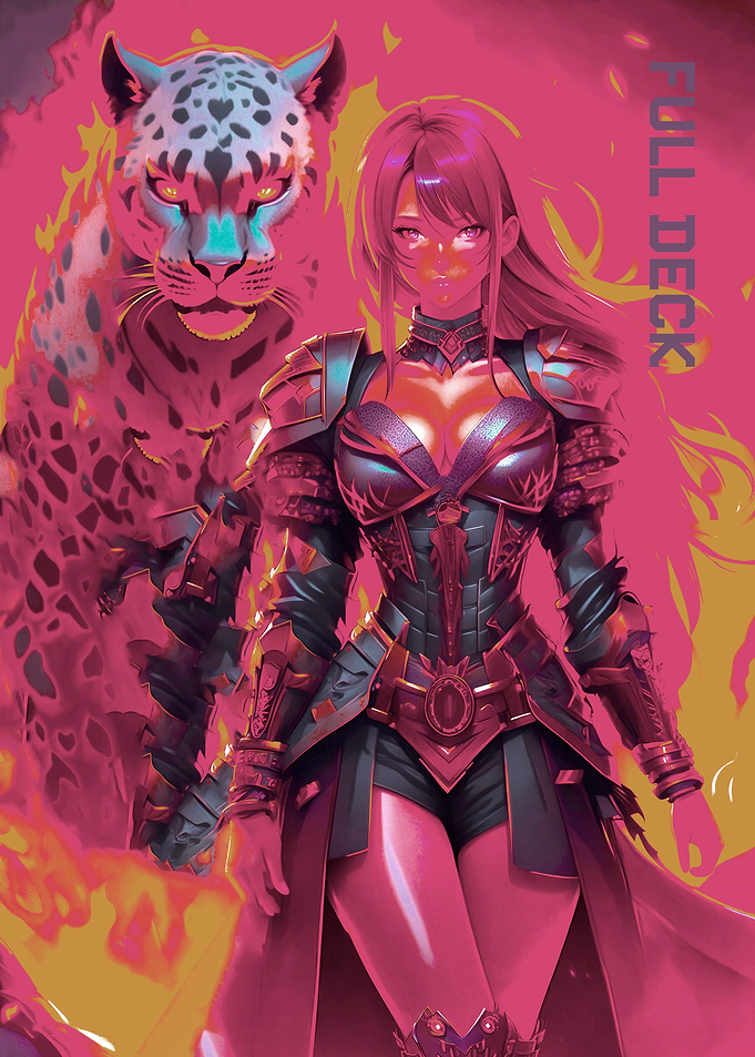 Anime Warrior with Leopard Spirit