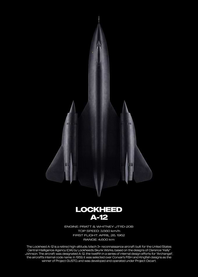 Lockheed A-12 Reconnaissance Aircraft Poster
