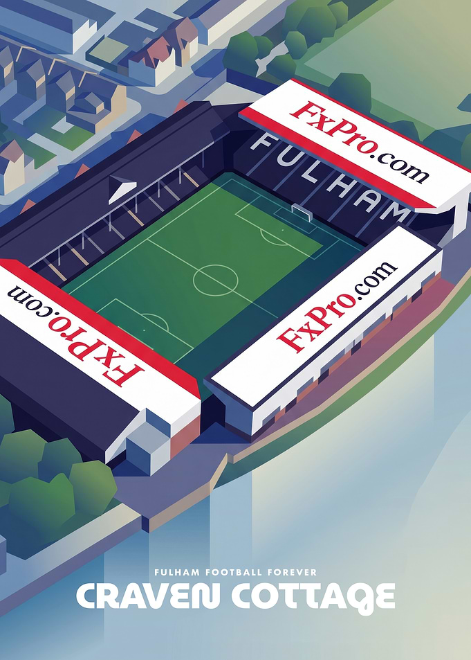 Craven Cottage Fulham Stadium Poster