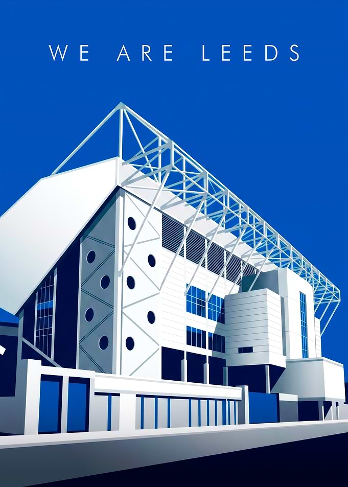 Elland Road Stadium Minimalist Poster
