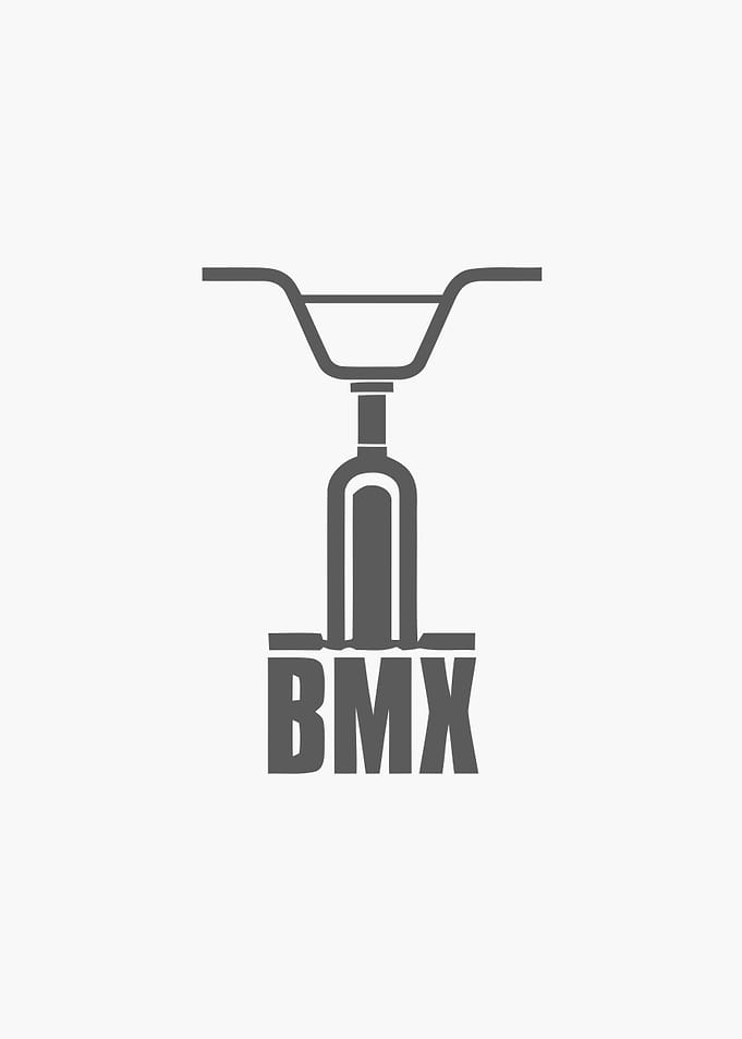 Minimalist BMX Bicycle Logo Design