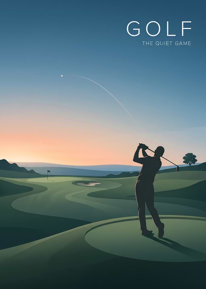 Golf The Quiet Game Minimalist Poster