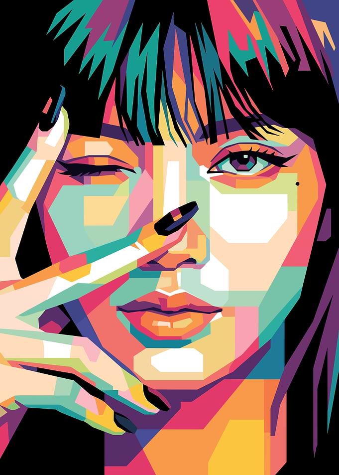 Lisa Blackpink Pop Art Portrait