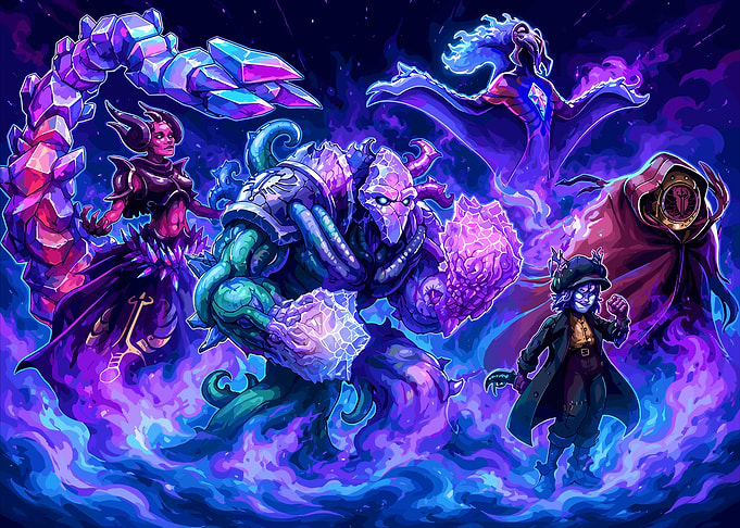 Pixel Art Fantasy Character Ensemble