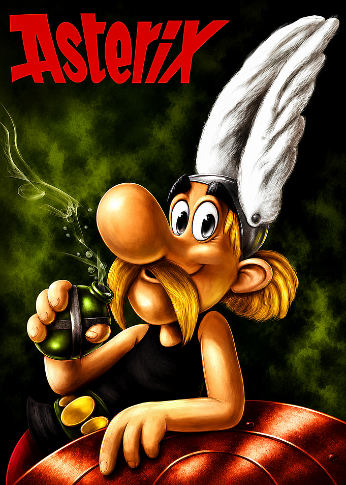 Asterix Drinking Magic Potion