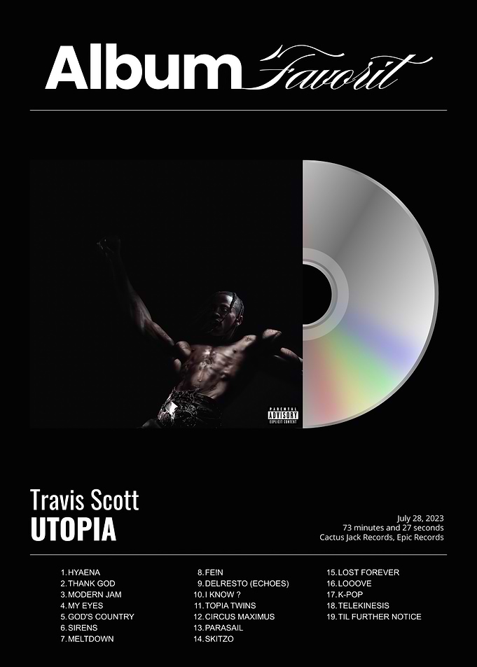 Travis Scott Utopia Album Poster
