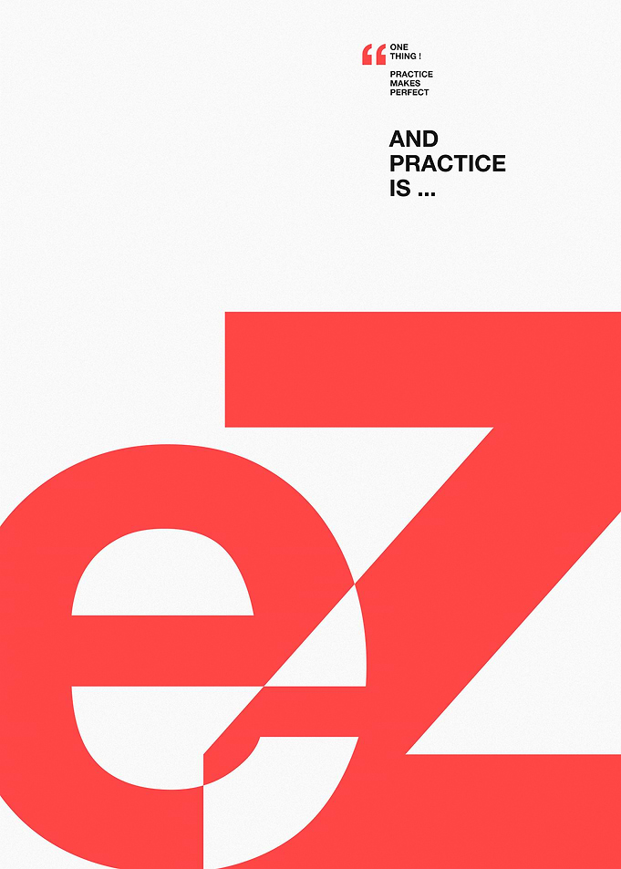 Minimalist Practice Makes Perfect Poster